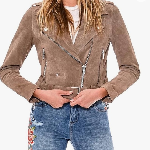 Blank NYC Taupe Suede Jacket - Picture 1 of 5